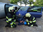 Oefening Brand Wegvervoer Auto Vaart Buitenpost